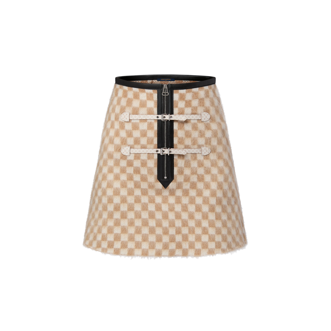 Leather Accent Damier Knit Skirt - Women - Ready-to-Wear | LOUIS VUITTON ®